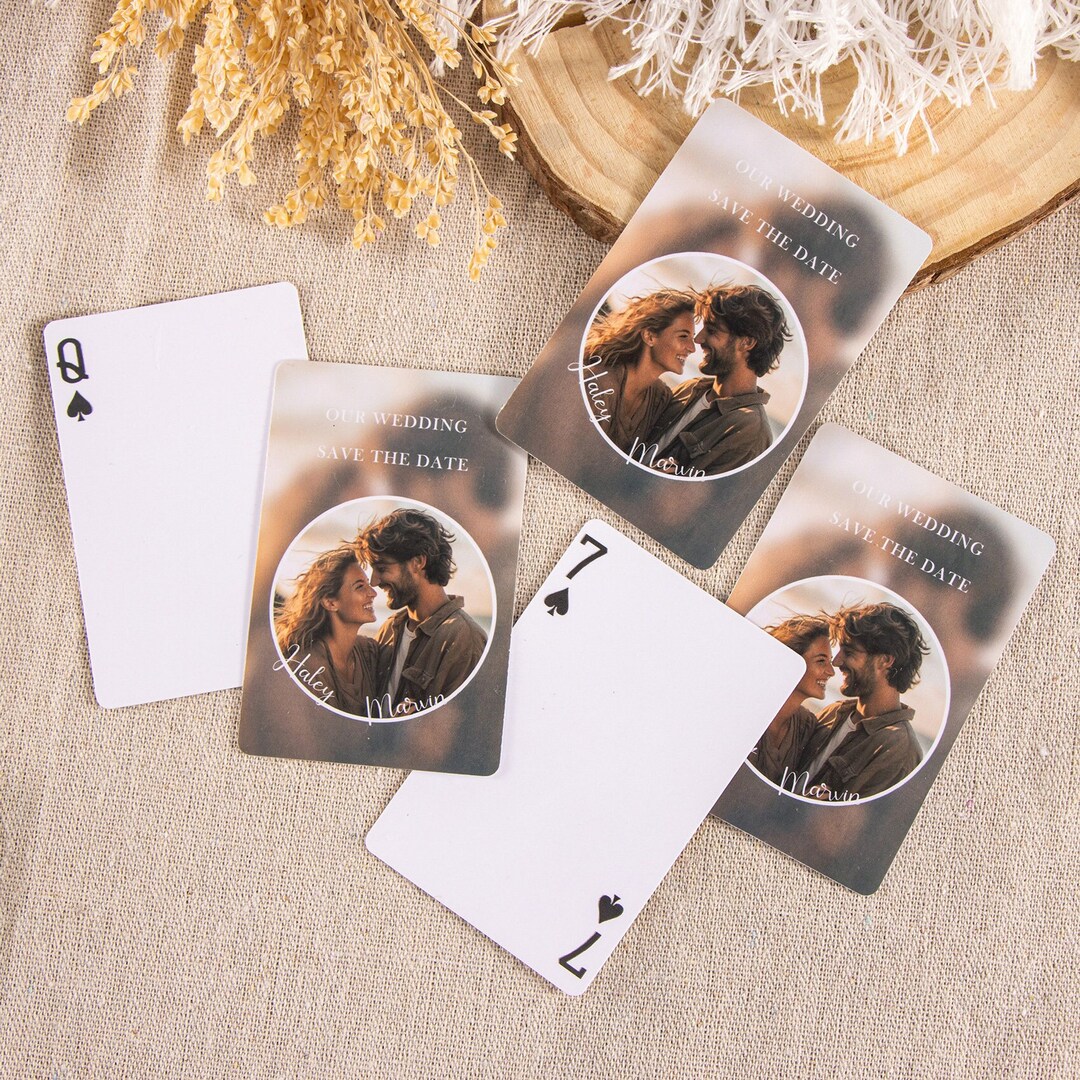 Blank Playing Cards, Alternative to Wedding Guest Book, Personalized ...
