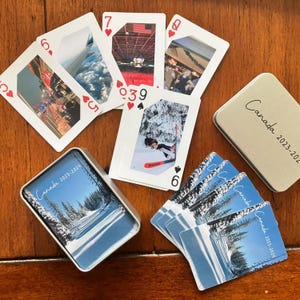 Custom Travel Memory Playing Cards, Travel Photo Album in a Deck, Deck of Cards with Your Travel Photos, Couples Travel Gift