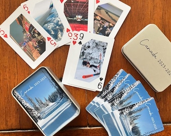 Custom Photo Playing Cards, Personalized Travel Memory Deck
