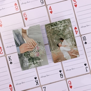 Custom Photo Playing Cards, Wedding Guest Book Alternative, Blank Playing Cards, Deck of Cards, Wedding Gift for the Couple