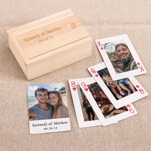 Custom Couple&#39;s Photos Playing Cards | 54 Card Deck Personalized with Your Photo | Custom Deck of Cards | Anniversary Gift