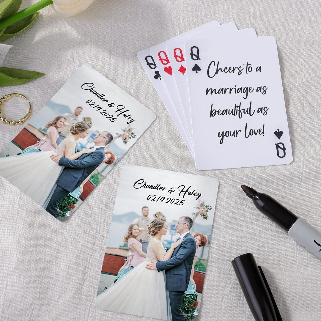 Custom Photo Playing Cards - Personalized Deck With Your Photos For Weddings & Parties