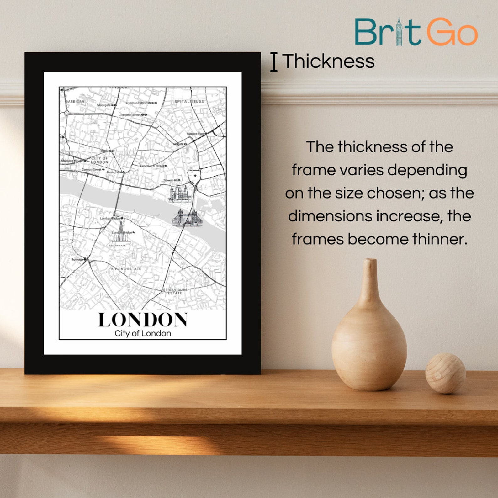 Classic London City Map Detailed London Map Print, Ideal Wall Art for ...