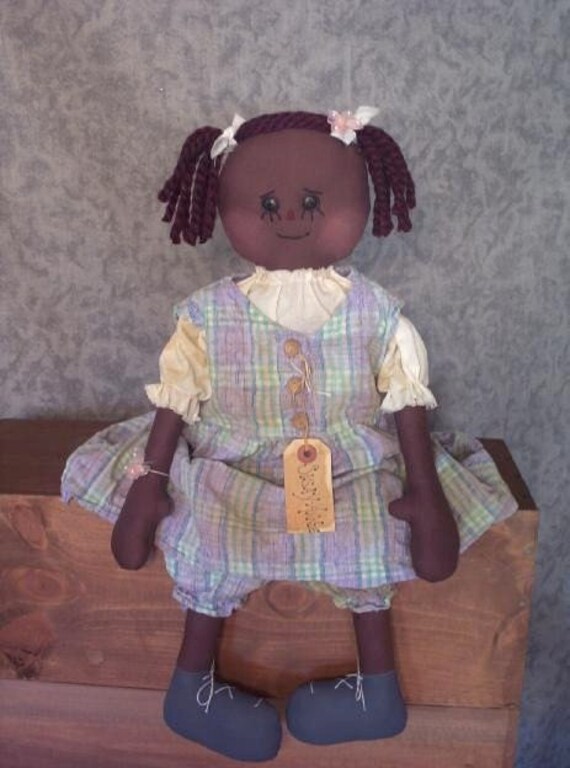 black raggedy ann doll