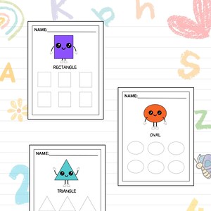 Printable Basic Shapes Tracing for Preschool Activity Worksheet | Shapes Tracing for Kindergarten | Lines Tracing Practice Worksheet