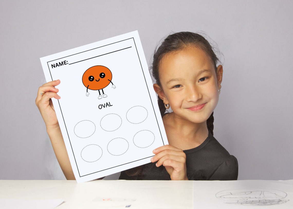 Printable Basic Shapes Tracing for Preschool Activity Worksheet Shapes