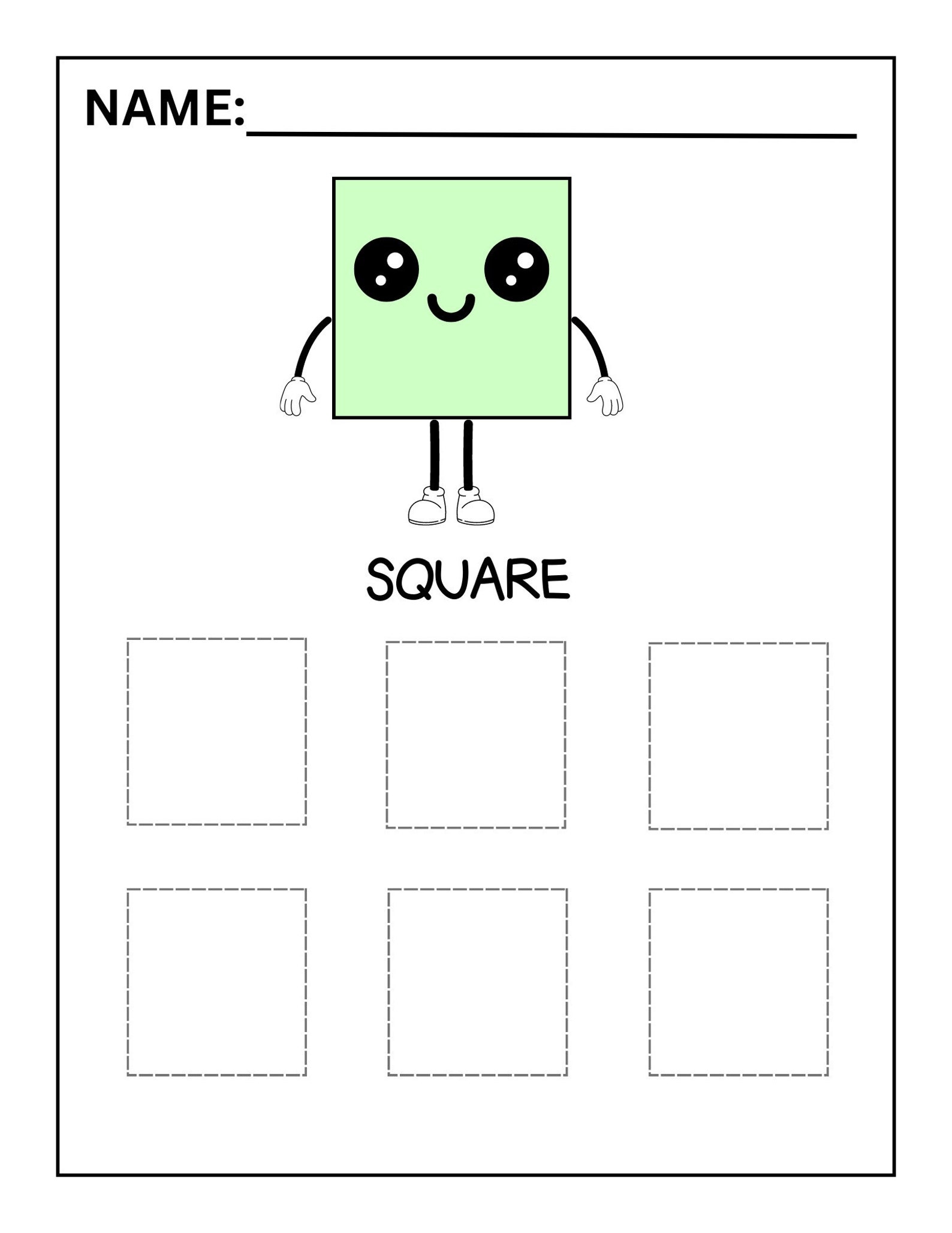 Printable Basic Shapes Tracing for Preschool Activity Worksheet Shapes