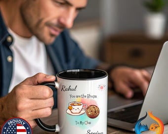 Personalized Chai Mug | Funny Desi Coffee Cup, Two Sizes