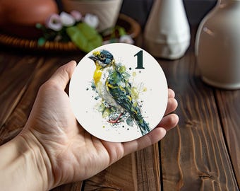 Mahjong One Bam Bird Coaster: MAHJ Accessory Ceramic Gift