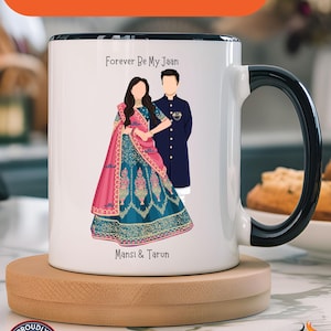 Personalized Desi Couple Mug: Romantic Indian Gift
