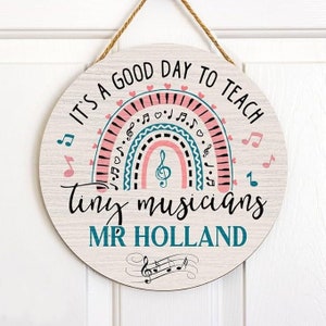 Personalized Rainbow Teacher Door Hanger, Welcome Sign, Rainbow Classroom Door Hanger, Rainbow Classroom Front Door Hang Decor