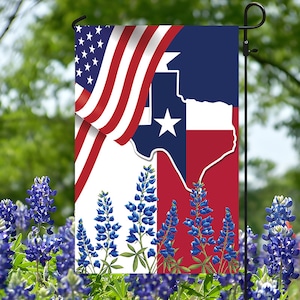 Texas Bluebonnet Flag, Indoor Outdoor Flag, in House Garden