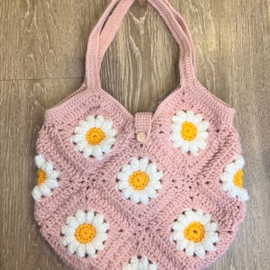 Daisy Crochet Bag Pattern, Oma Geldbörse Anleitung, Blumen Häkeln Handtasche