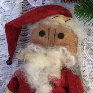 Instant Download PRIM SANTA DOLL Primitive Pattern Christmas Winter