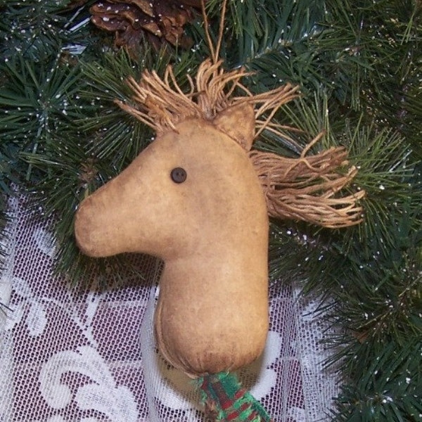 Instant Download SIMPLE Old Fashioned STICK HORSE Ornament Ornie Folk Art Horse