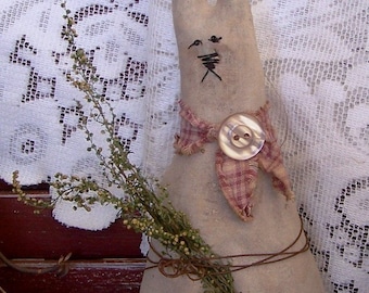 Primitive RABBIT Sitter or Tuck -Instant Download Pattern- PRIM BUNNY Quick and Easy to Make