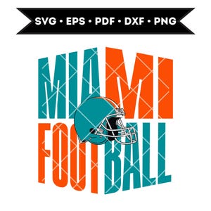 Miami Svg, Miami Football svg, Football Team Svg, Svg for Cricut Files, Digital download, Instant Download
