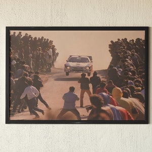 Rally Car Poster, Lancia 0.37 Rallylegend WRC Motorsport, Wall Art Decor, Group B Gift, Rolled Posters