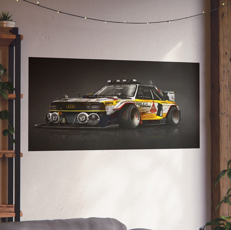 Audi Quattro S1 Rally Car Concept Group B Prototype Poster, Rally ...