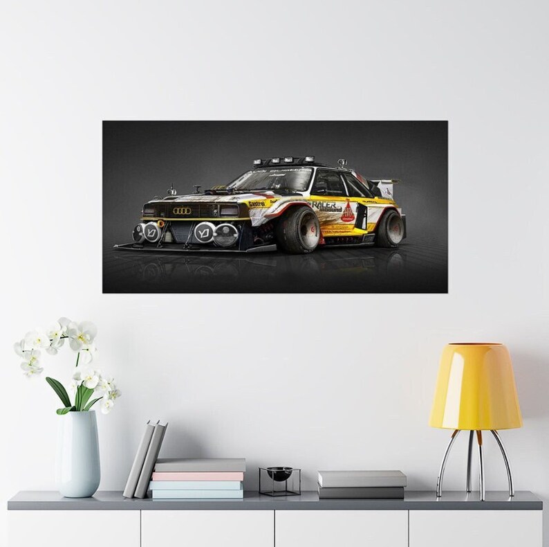 Audi Quattro S1 Rally Car Concept Group B Prototype Poster, Rally ...