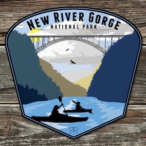 New River Gorge National Park Abzeichen Aufkleber
