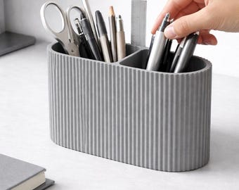 Minimalist desk organizer – Modern office organizer – Home office desk organizer – Designer pen organizer – 3D printed pen holder
