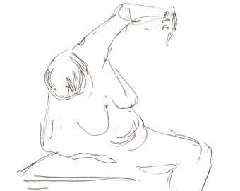 Nude Gesture Figure - Etsy