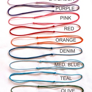 CORD BRACELET/ANKLET Adjustable 2mm Waxed Cotton 13 Colors Adjustable Cord Bracelet Jewelry Supplies image 9