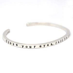 Rumi Quote Sterling Silver Bracelet - Inspirational Poetry Jewelry