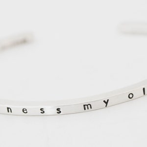 PERSONALIZED Custom SKINNY STACKING Cuff Name Bracelet Customized Gifts for Her Custom Bracelet Personalized Grandmother Jewelry image 5