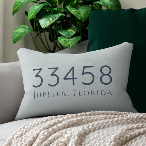 Long Zip Code Pillow Etsy