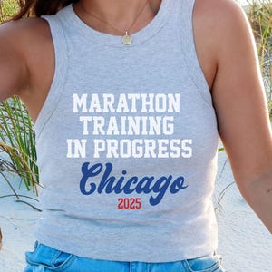 Training For Chicago - Chicago Marathon Womens Ribbed Racer Tank Top
