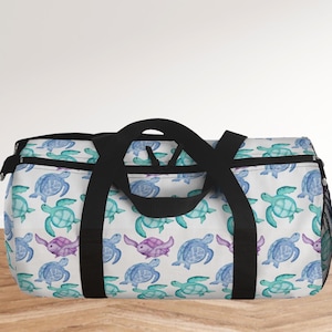 Sea Turtle Duffel Bag: Ocean Theme Gym Sports Bag