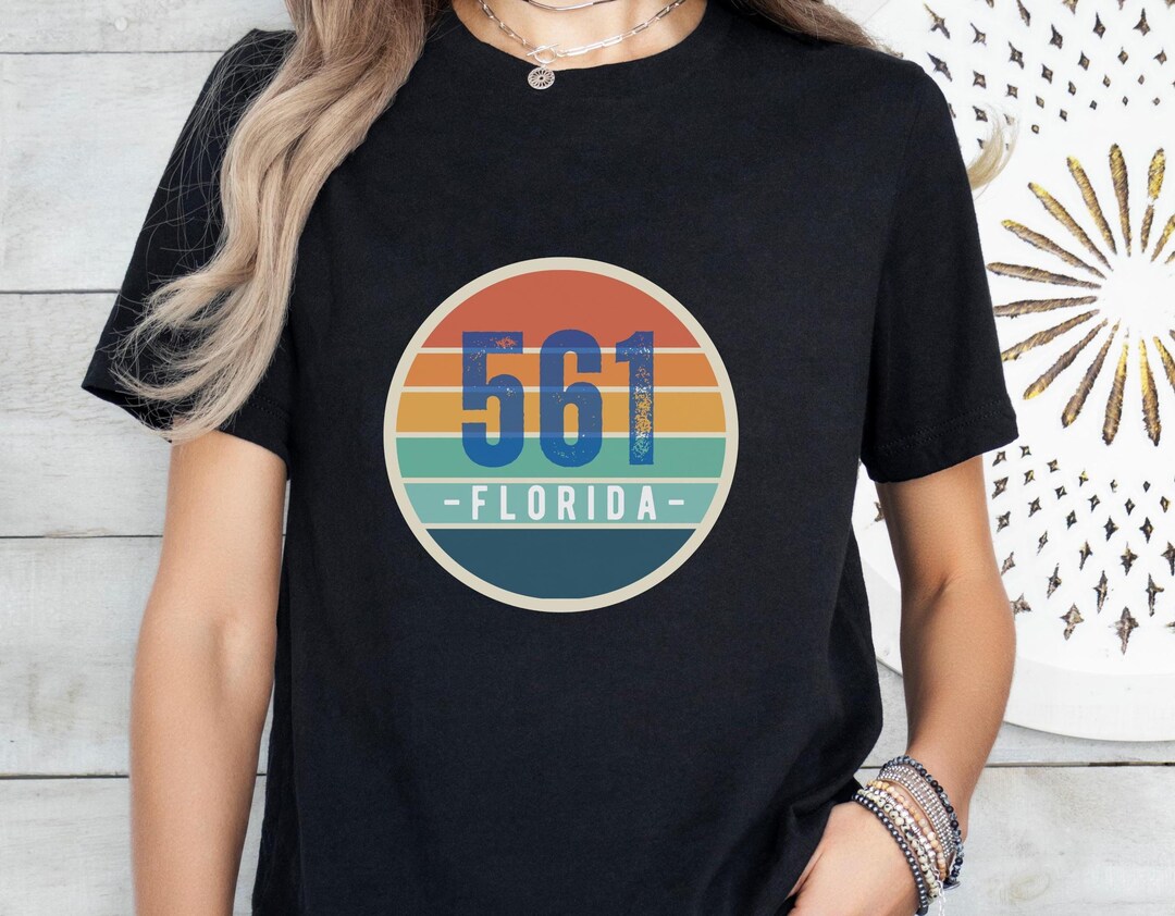 Jupiter Florida T-shirt: Retro 561 Area Code Tee - Etsy