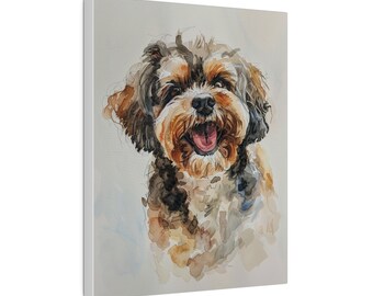 Custom Pet Portrait Print • Watercolor Dog Painting Hand Painted from Photo • Pet memorial gift • Pet loss gift