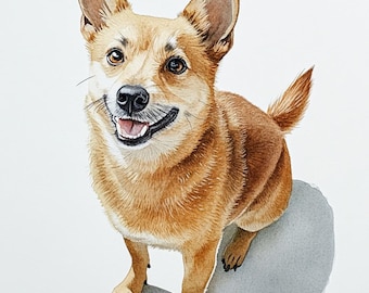 Pet painting, pet portrait, watercolor pet painting, Custom Dog Portrait, Custom pet Portrait, pet gift, Dog Painting, pet memorial gift