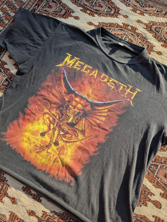 1992 Megadeth Countdown to Extinction Thrash Metal Single Stitch T