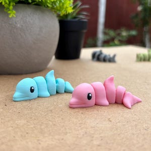 Delfin Gelenk Fidget 3D Gedruckt, Flexi Ocean Tier Schreibtisch Spielzeug, Marine Leben Geschenk