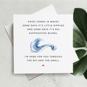 Ici pour vous Carte de deuil, Carte de sympathie la plus profonde, Carte de sympathie pour la perte d'un proche, Carte de condoléances, Carte de grief, Carte de deuil
