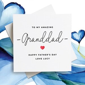 Tarjeta del Día del Padre, Tarjeta del Día del Padre para el Abuelo, Tarjeta Personalizada del Día del Padre para el Abuelo, Tarjeta Personalizada para el Abuelo