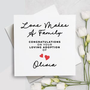 Adoption Card, Custom Adoption Card, Personalized Adoption Card, Foster Child, Foster Parents,  New Baby Card, Congrats Card