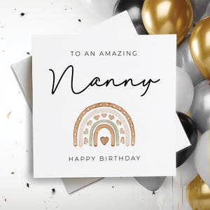 Para una niñera increíble Feliz cumpleaños, Tarjeta de cumpleaños para niñera, Tarjeta de cumpleaños para abuela, Tarjeta de feliz cumpleaños para abuela, Tarjeta para niñera