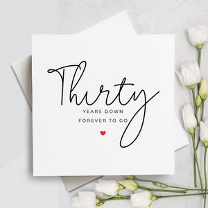 Carte 30e anniversaire, 30 ans plus tard, cadeau 30e anniversaire, carte pour petit ami, carte pour petite amie, 30e anniversaire