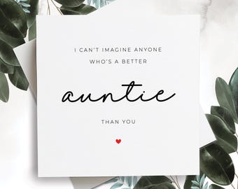 Carte de voeux pour tante, cadeau pour tante, carte d'anniversaire pour tante, carte d'anniversaire pour tante, cadeau d'anniversaire pour tante, cadeau pour tante