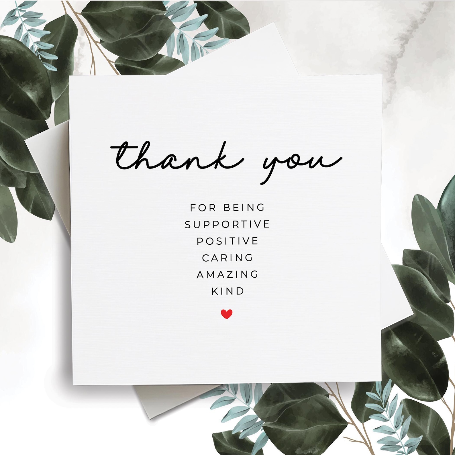 Thank You Card, Thank You Card for Friend, Friend Appreciation Card ...