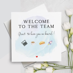 Carte de bienvenue dans l'équipe, carte de bienvenue d'entreprise, carte de bienvenue pour l'équipe, carte de bienvenue du personnel, carte de bienvenue d'entreprise, jolie carte de bienvenue d'équipe