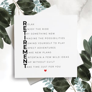 Happy Retirement Card, Retirement Gift, Retirement Card For Employee, Retirement Card For Coworker, Retirement Card For Colleague, Dad, Mom
