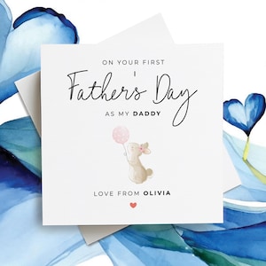 Bonne première carte de fête des pères, 1ère carte de fête des pères, carte de fête des pères personnalisée pour papa, carte de fête des pères personnalisée, carte de bébé