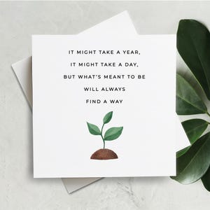 Carte Le temps qu'il faut, Carte Fausses couches, Cartes infertilité, Carte perte d'un enfant, Cartes mes plus sincères condoléances, Cartes Problèmes de conception, Cartes de FIV
