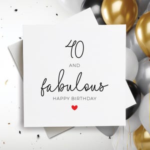 40. Geburtstagskarte, alles Gute zum Geburtstag benutzerdefinierte Karte, maßgeschneiderte alles Gute zum Geburtstagskartengeschenk, personalisierte Geburtstagskarte, süßes Geburtstagskartengeschenk